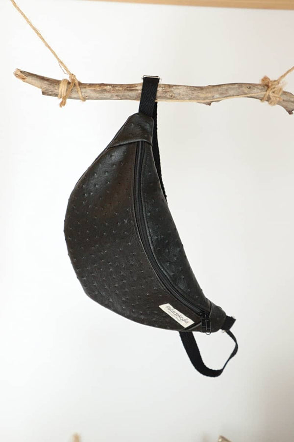 Bandolera pequeña polipiel Negra