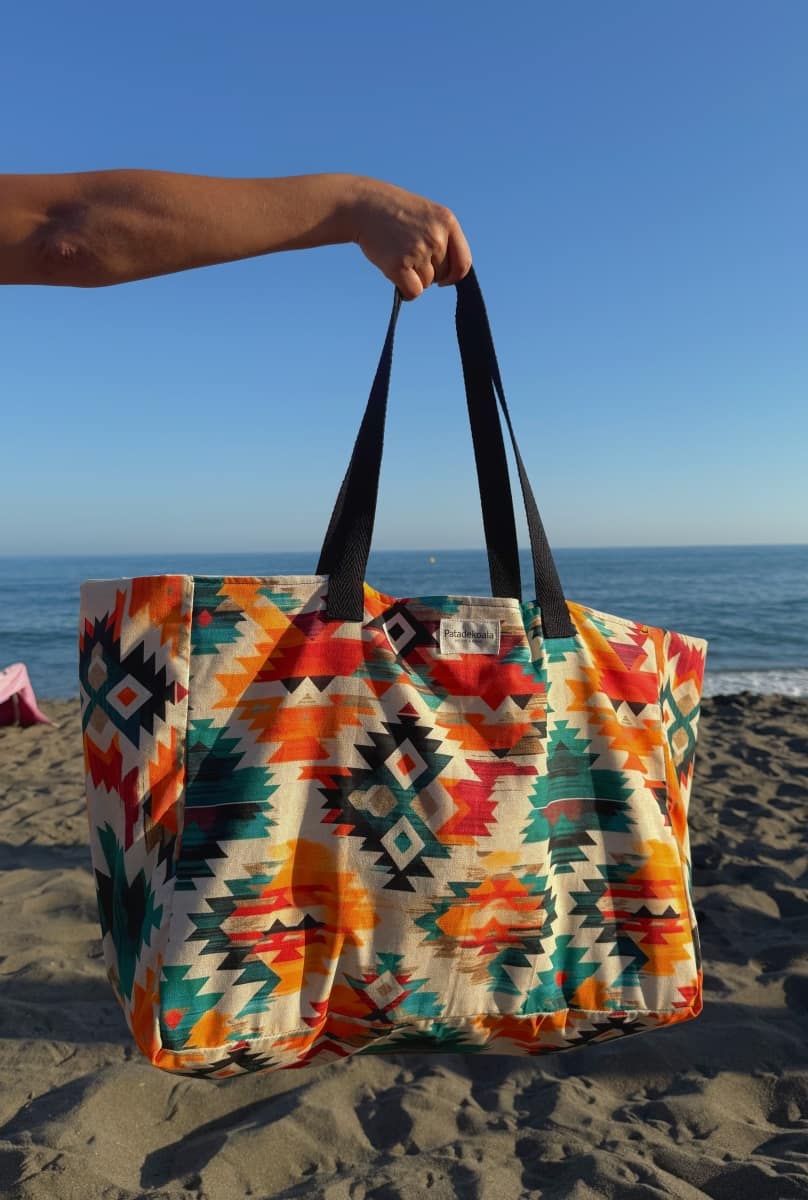 Shop Bolso Bolso De Playa Grande Con Cremallera Florida Maxi Bolso