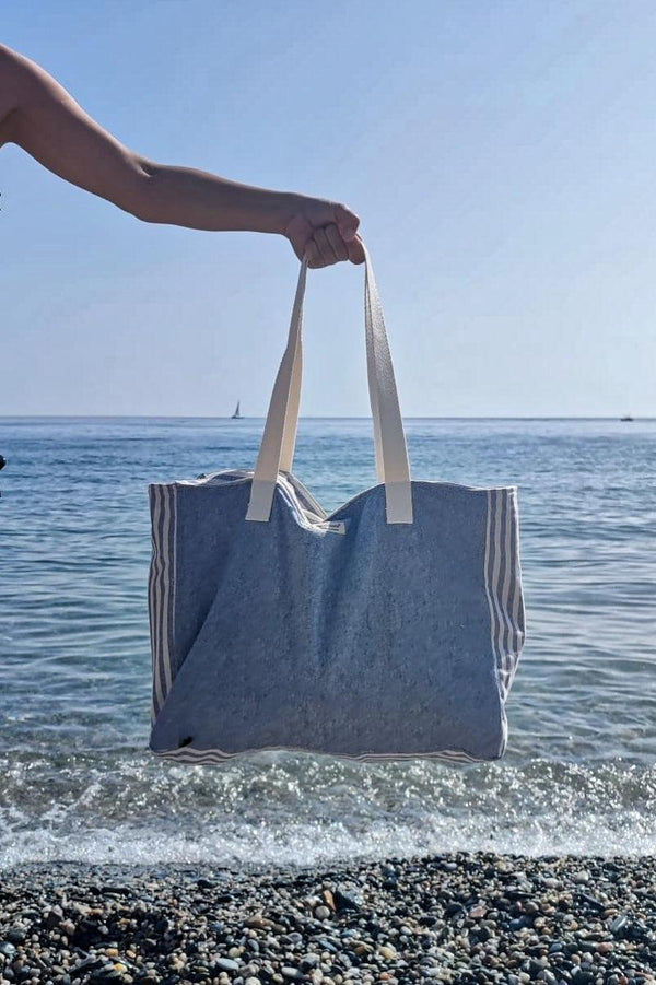 Bolsa de playa grande para mujeres bolsa de playa de lona impermeable con  bolsa de bolsillo con cremallera Tote de viaje Picnic Bolsas de piscina  Tote