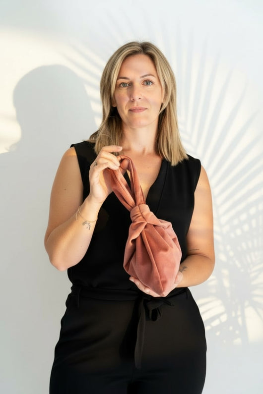 bolso terciopelo rosa