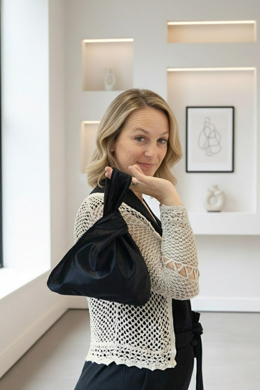 bolso terciopelo negro