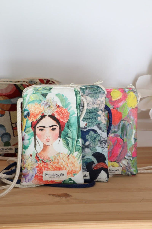 bolso móvil con cremallera acolchado 