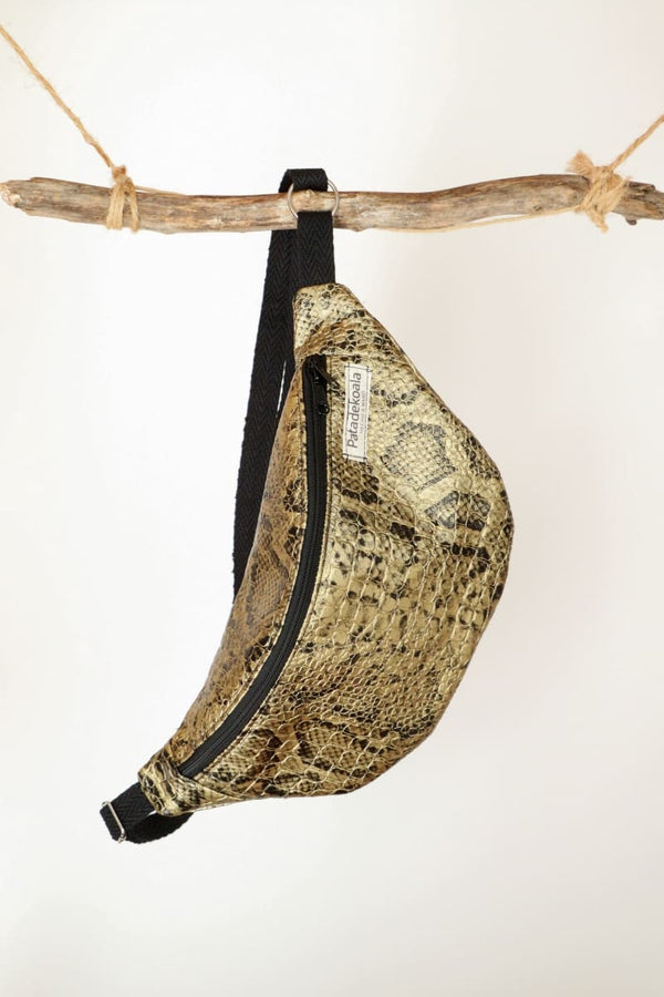 Riñonera bandolera vegana Grande / Pequeña Dorada