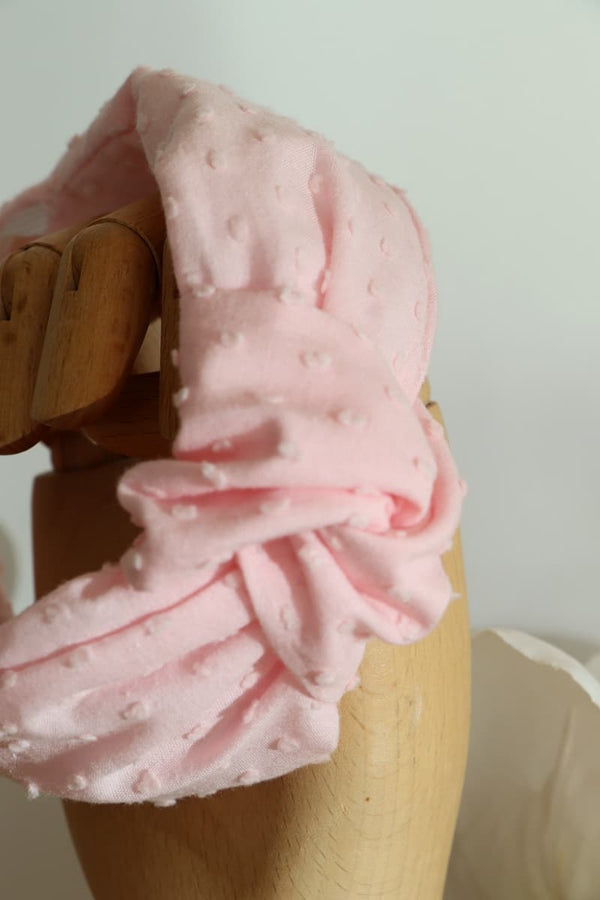 Diadema nudo plumeti rosa