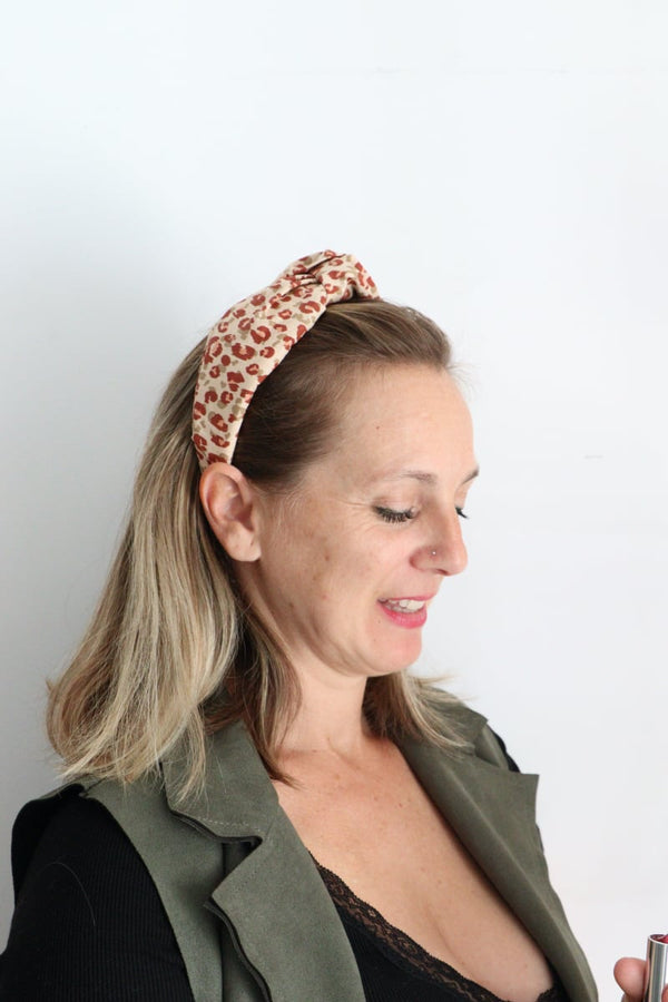 Diadema nudo Animal print