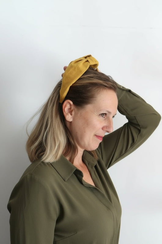 Diadema mujer mostaza