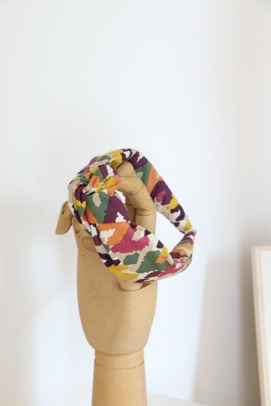 diadema con tela de algodón