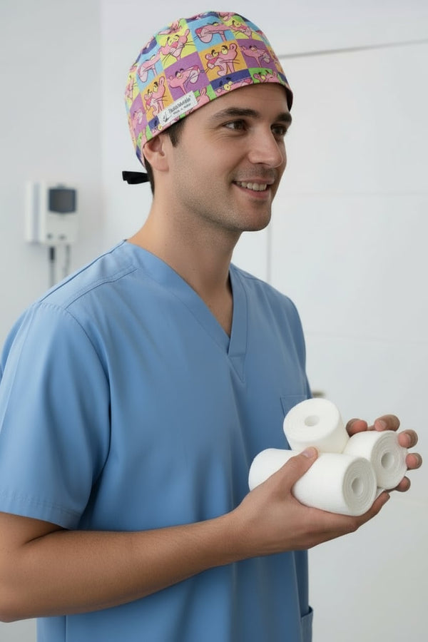 Gorro sanitario ajustable Pantera Rosa