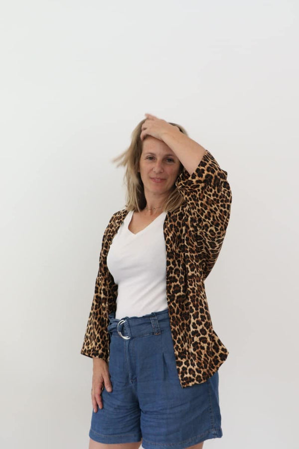 Kimono corto mujer estampado Animal print