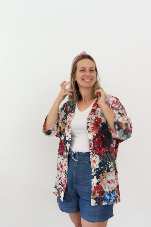 kimono de flores