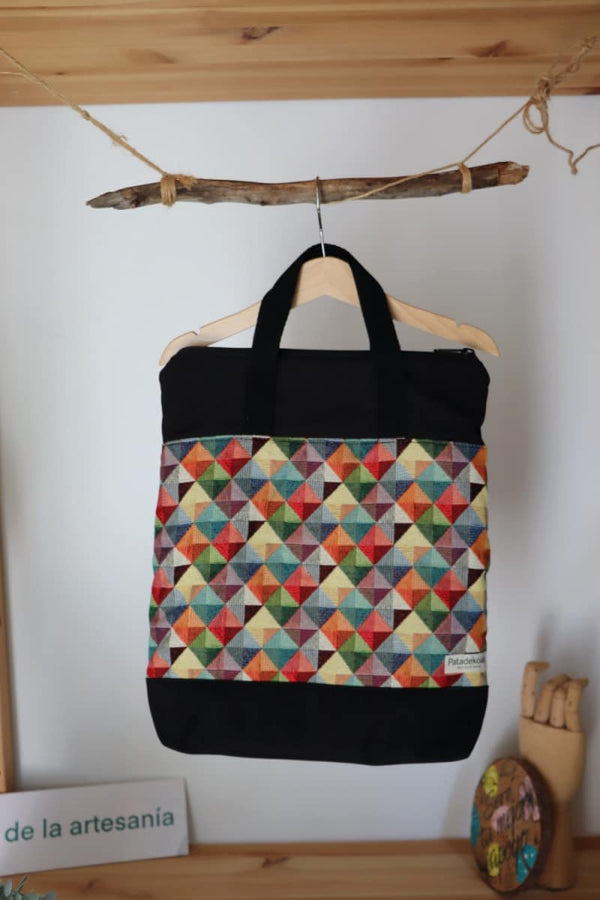 Bolso mochila artesanal
