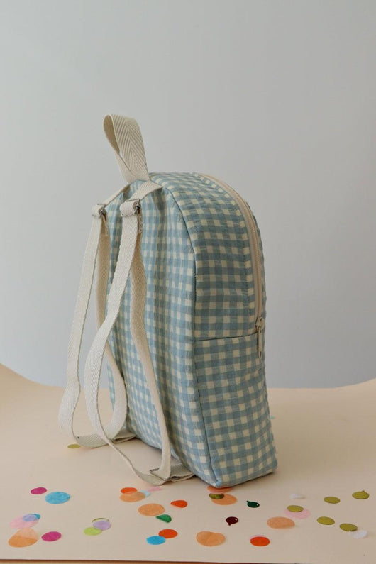 Mochila infantil vichy azul - Patadekoala