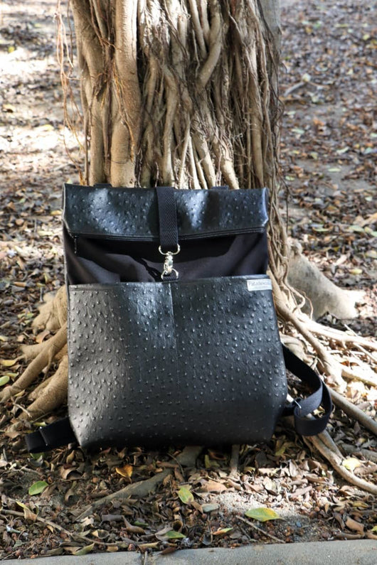 mochila polipiel negra