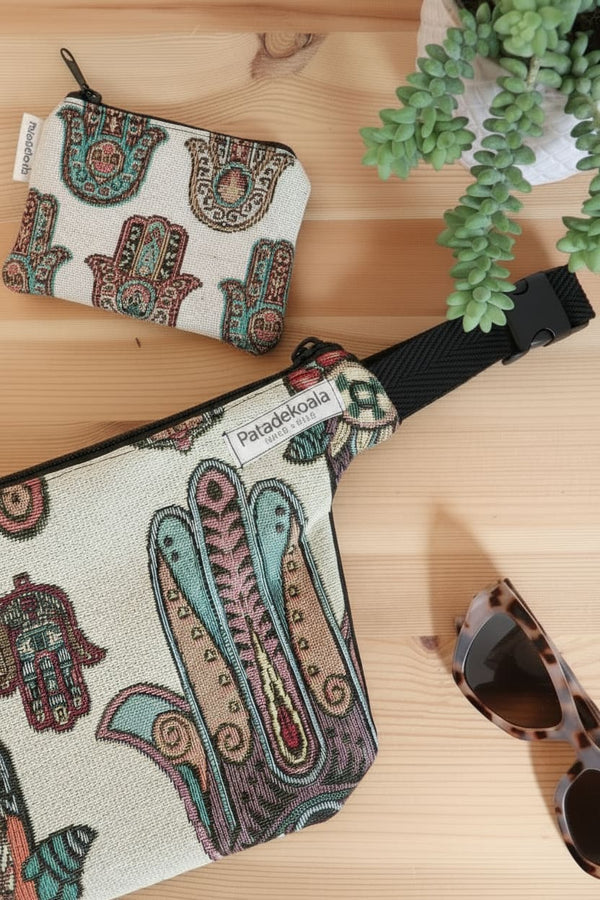 Monedero mujer tela Mano de Fátima