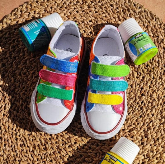 Zapatillas niña pintadas a mano - Patadekoala