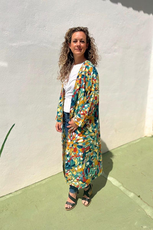 Kimono largo mujer verano Tropical - Patadekoala