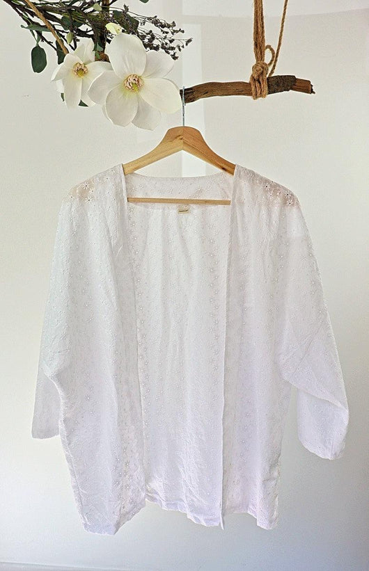 Kimono verano blanco mujer - Patadekoala